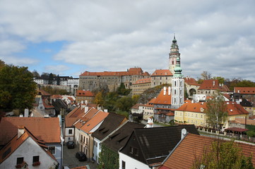 Fototapeta na wymiar Castle panorama of Cesky Krumlov