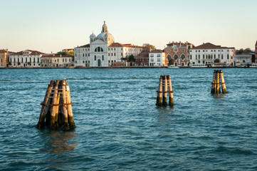 View across water to Giudecca in Venice