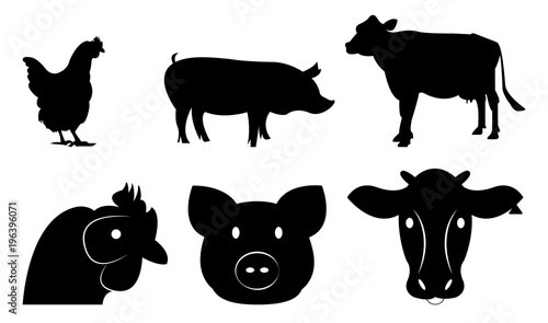 "Set of livestock" Stock image and royalty-free vector files on Fotolia
