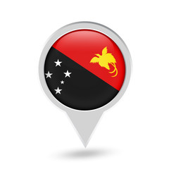 Papua New Guinea Flag Round Pin Icon