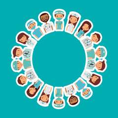 medical people professional specialist group vector illustration