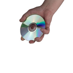 płyta komputerowa cd w dłoni