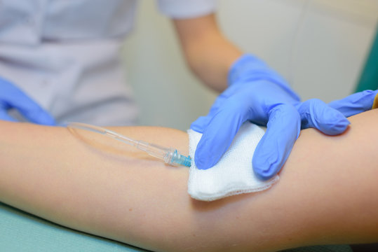 removing the patient's dextrose