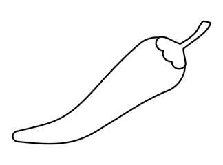 chili pepper icon over white background, vector illustration