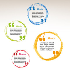 Modern block quote and pull quote design elements creative quote text template