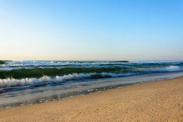 Amazing waves on the magnificent coast of the Black Sea