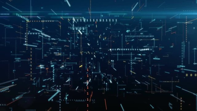 Infinite flight among binary code in a chaotic technological space