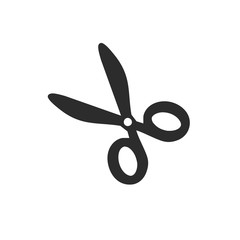 Scissors icon, web design element. Vector illustration