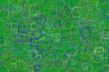 Shape pattern artistic abstract background. Decoration, color, emboss & web.