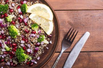 Quinoa salad with pomegranate