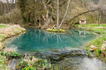 Am Hasenbach, bei Schloß Ehrenfels in der Nähe von Hayingen (Germany) 