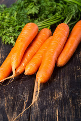 Vegetable carrot with leaves