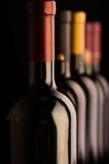 Bottles of Wine in a Row