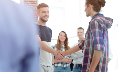 closeup of handshake of business partners