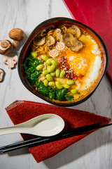 Edamame Narutomaki Spicy Ramen