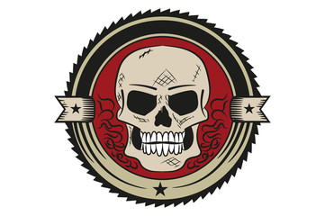universal emblem, the skull. badge. icon
