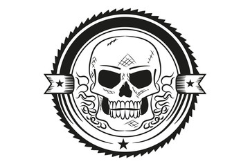 universal emblem, the skull. badge. icon