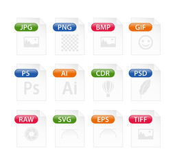 file format icon set. images file type icons. pictures file format icons 