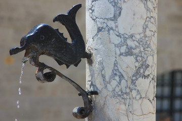 The original fountain decorates life in Rhodes.