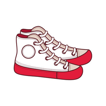 Shoes for a teenager. Vector isolated mockup