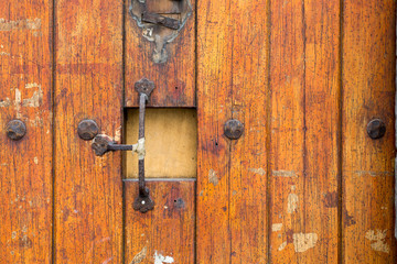 Puerta, cerrojo, madera, casa.