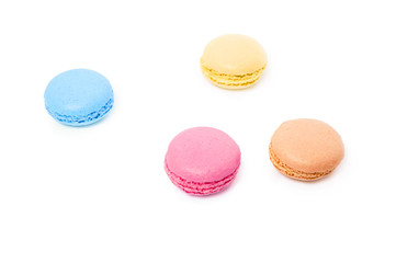 Colorful traditional french dessert macarons