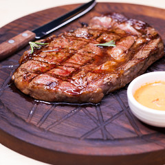 Restaurant dish - beef steak