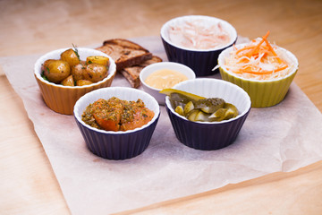 Assorted snack to vodka