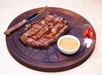 Restaurant dish - beef steak