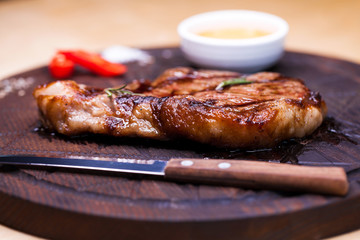Restaurant dish - beef steak