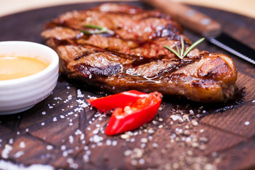 Restaurant dish - beef steak