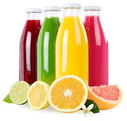Smoothie Smoothies Saft Flasche Früchte Fruchtsaft Orangensaft Quadrat freigestellt