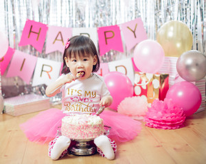 Baby girl celebrate her second birthday