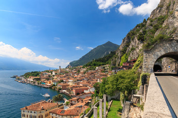 Panoramic view of Limone sul Garda, Italy