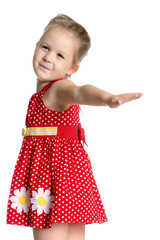 Portrait of a little girl close-up.