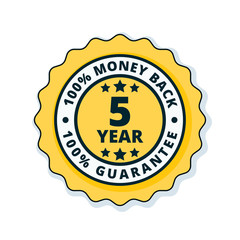 5 year money back guarantee