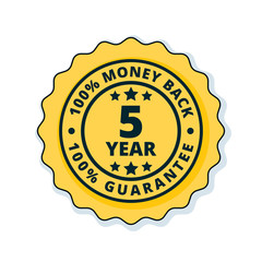 5 year money back guarantee