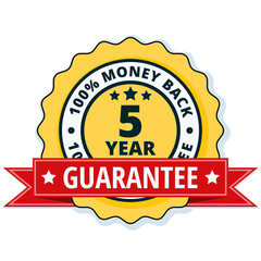 5 year money back guarantee