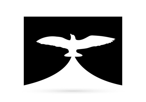 icon logo eagle dove silhouette design element symbol01