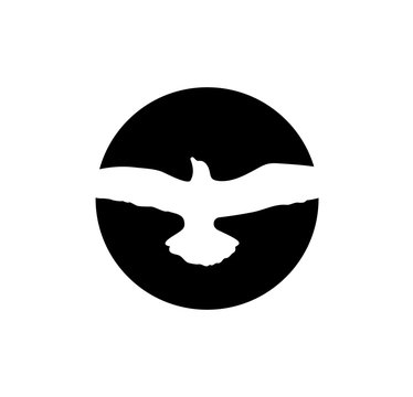 icon logo eagle dove silhouette design element symbol04