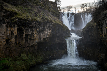 Sunset at White River Falls Oregon