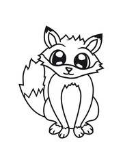 sitzend süß niedlich klein kind fuchs schön design cool comic cartoon clipart logo tier wald