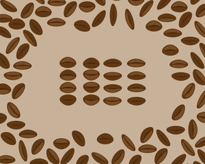 natural coffee beans background