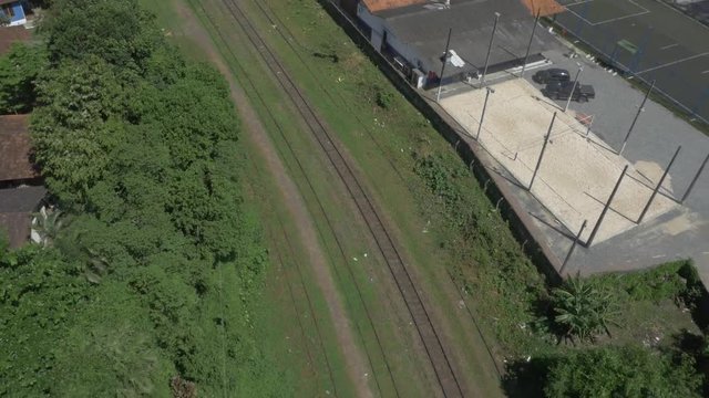 trilho de trem aerea drone