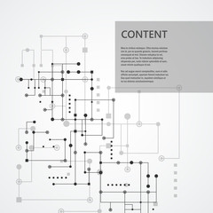 Adstract geometric lines and dots pattern. Modern network technology background