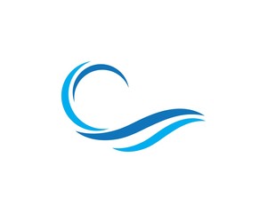 Water Wave symbol and icon Logo Template