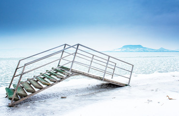 Lake Balaton in winter