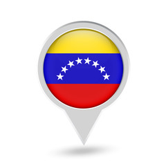 Venezuela Flag Round Pin Icon