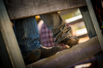 Cowboy boots at a Rodeo
