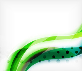 Vector colorful wavy stripe on white background with blurred effects. Vector digital techno abstract background